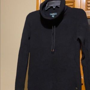 LRL Lauren Jeans CO black cowl neck sweater